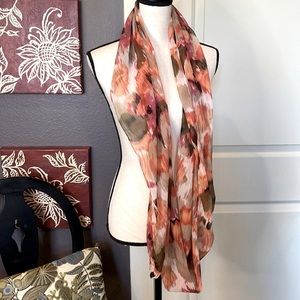 Beautiful Pink, Orange, Brown Multi-color Scarf